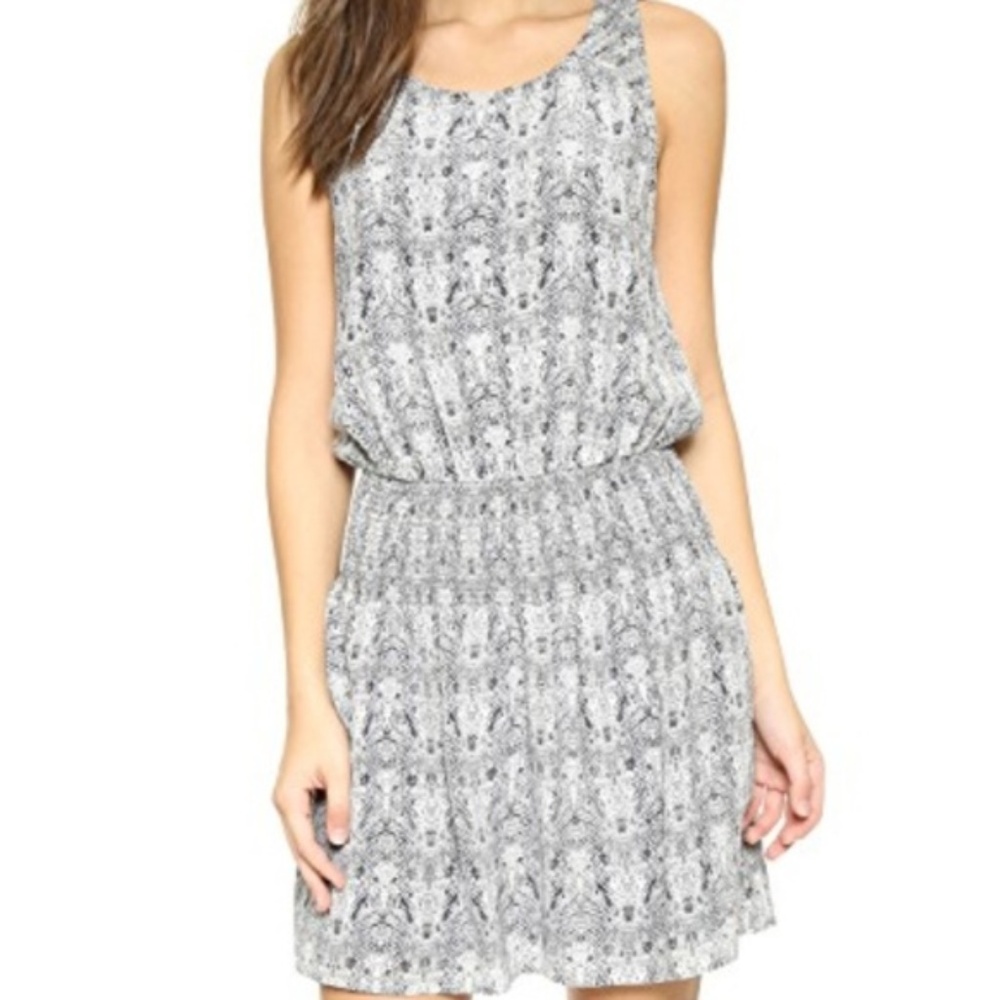 NWT JOIE black and white silk dress Large